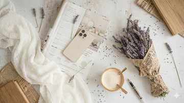Dried lavender sprigs on white linen fabric showing the natural scent that works in wardrobes to repel moths and freshen clothes